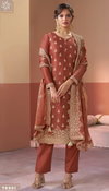 Kalika By Vinay Kuleesh Gold Silk Designer Salwar Suits Suppliers In India
